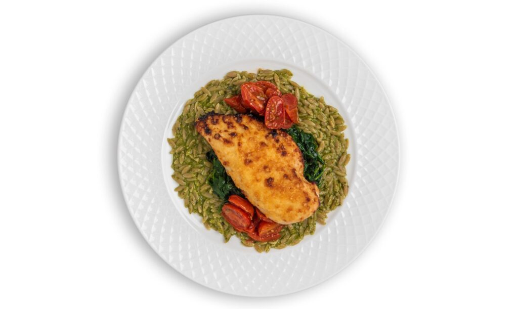 Pesto Parmesan Grilled Chicken | MychewIQ prepared meals - certified humane chicken